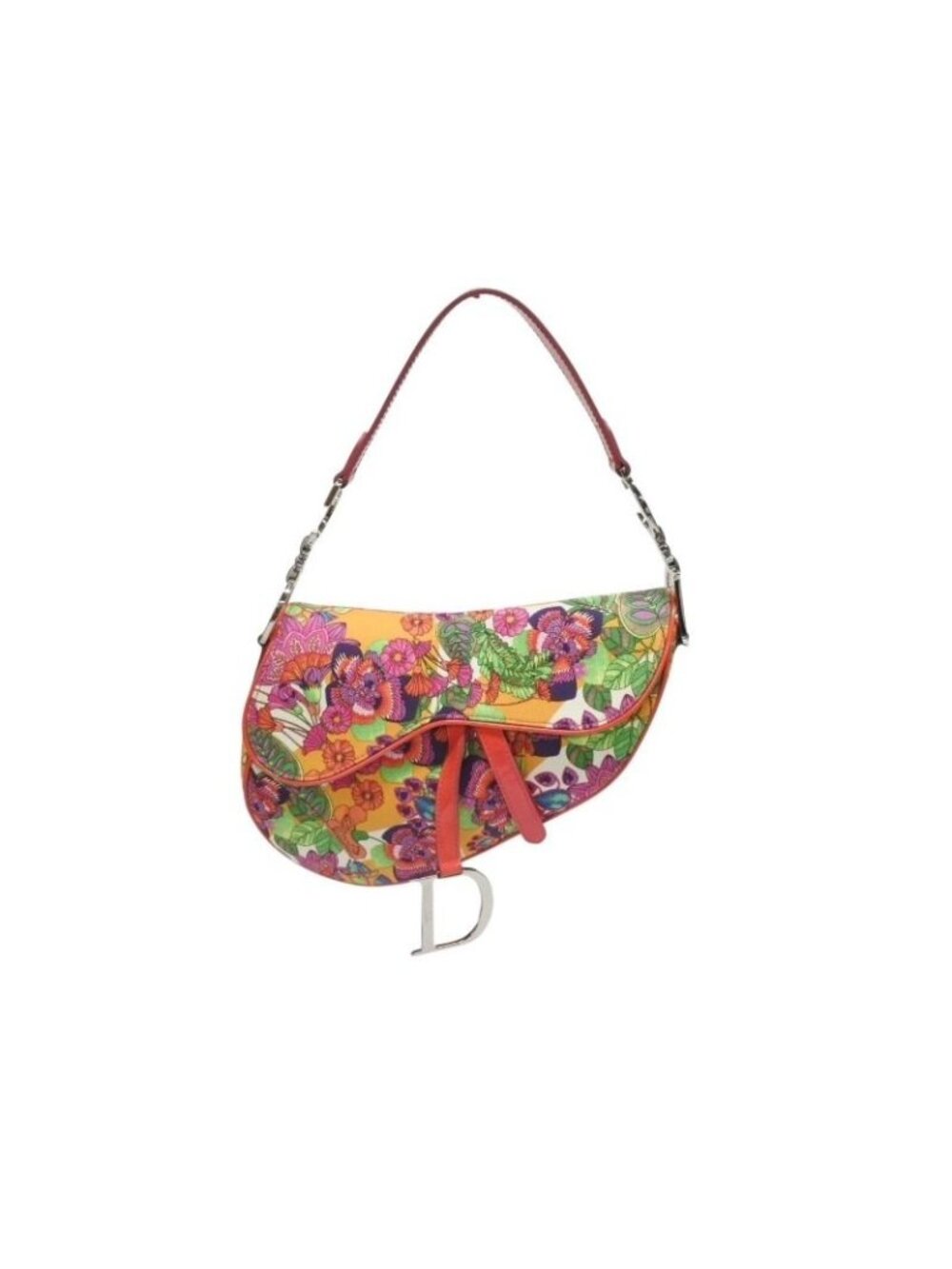 Dior Saddle Bag Flower All Over Print Galliano